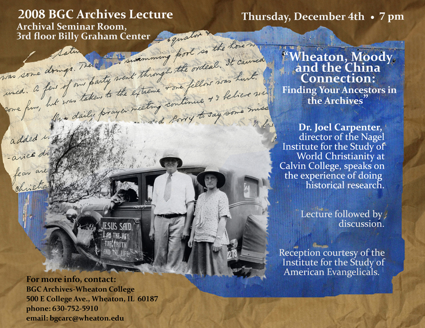 Handbill for 2008 Lecture