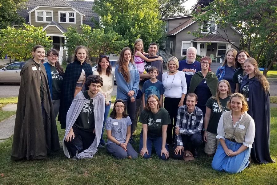 Group of people in cloaks
