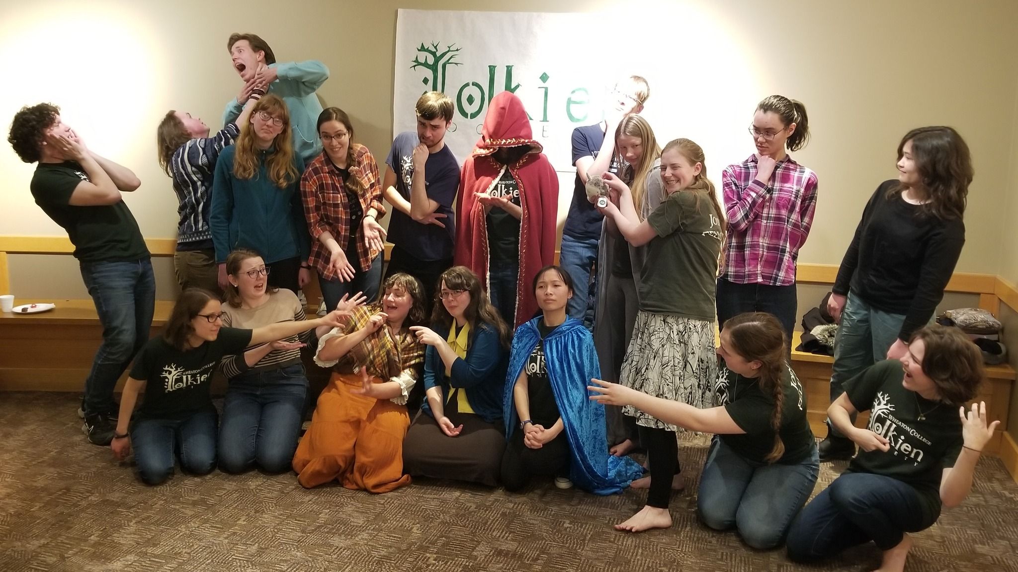 Group of people doing silly poses