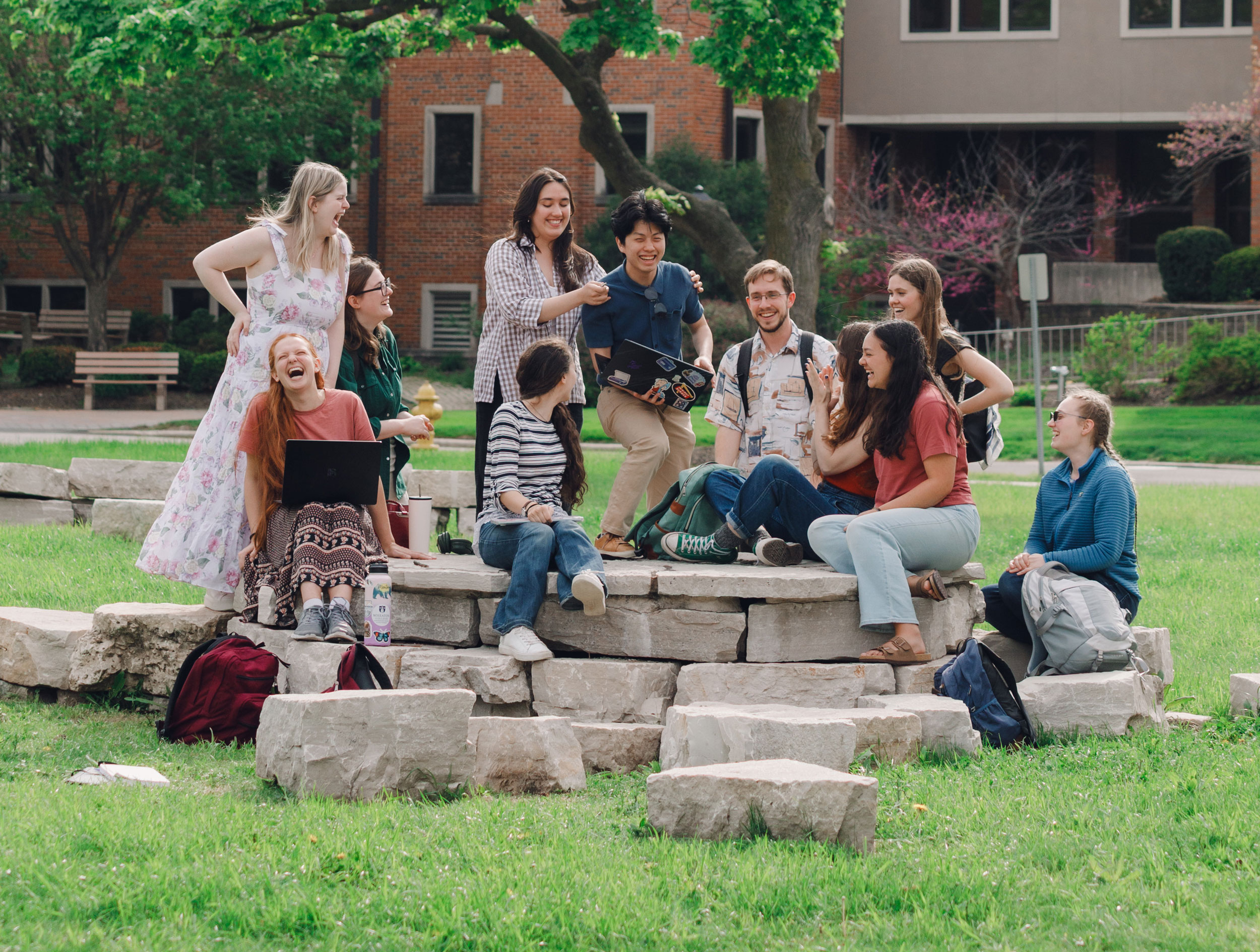 Group of Wheaton Students in the Quad