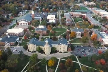 Aerial View of Wheaton College IL Campus Aerial View of Wheaton College IL Campus