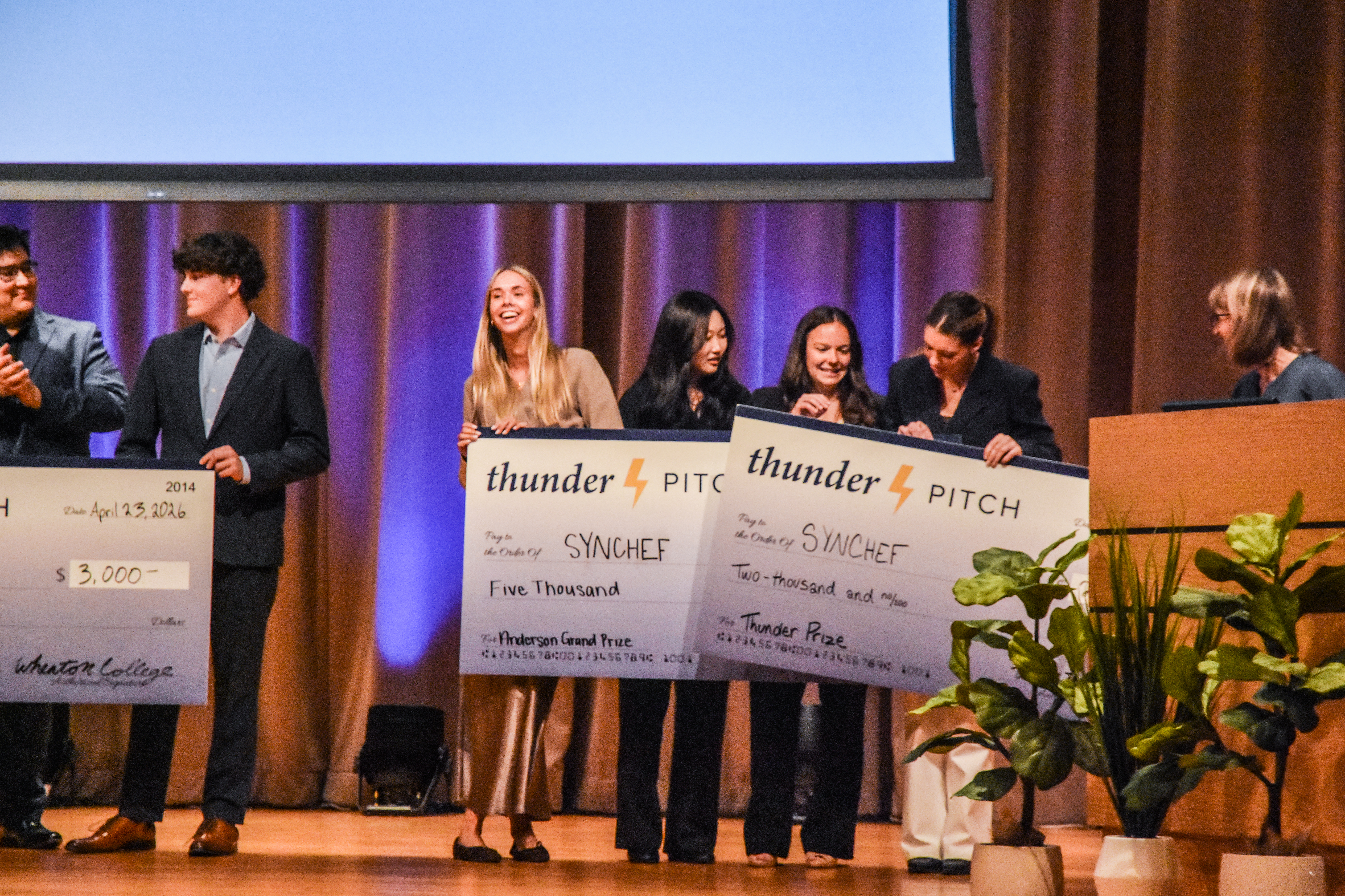Winners with large checks