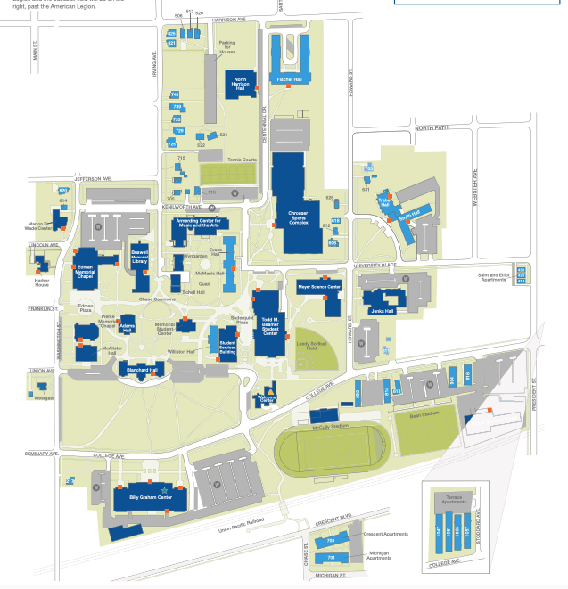 Wheaton College Campus Map