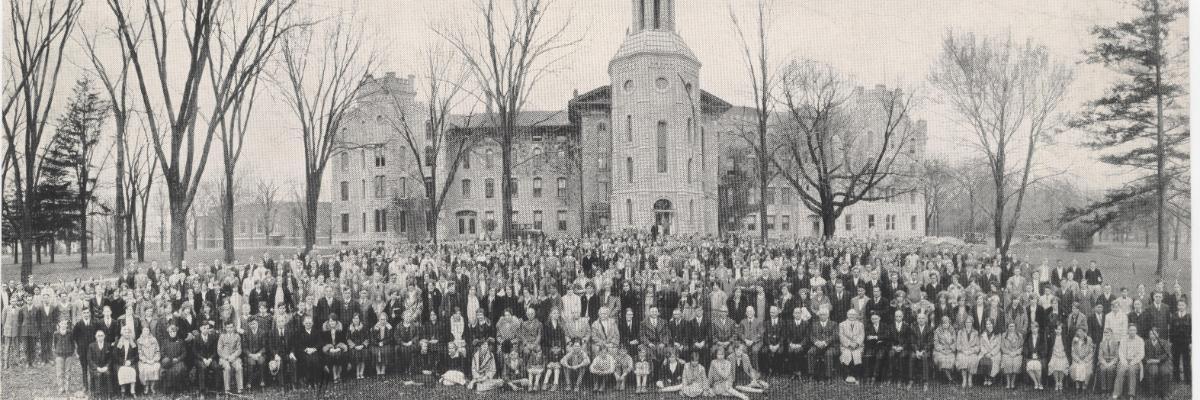 Historic Panoramic of Blanchard and Wheaton Students