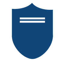 A blue shield icon