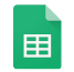 Green Google Sheets logo
