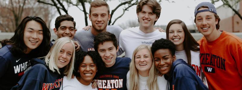 Wheaton Students in Wheaton Gear