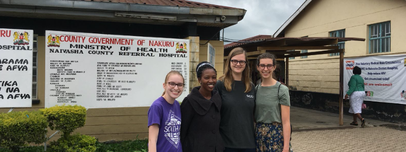 Aequitas Global Public Health Students Outside International Hospital