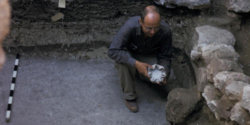 Joseph Free at an excavation