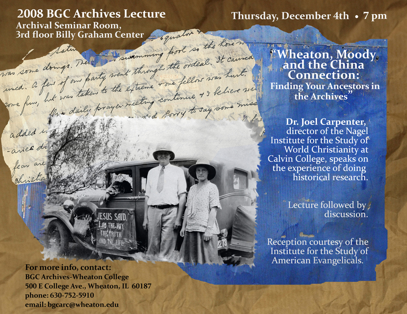Handbill for 2008 Lecture
