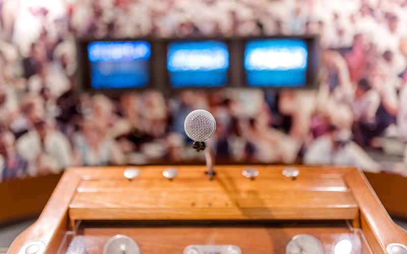 Billy Graham's Podium at the Billy Graham Museum