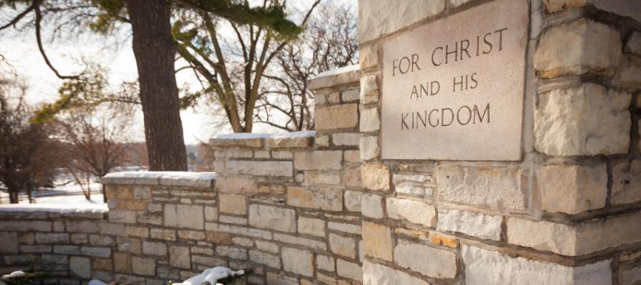 Stone Wall with For Christ and His Kingdom 