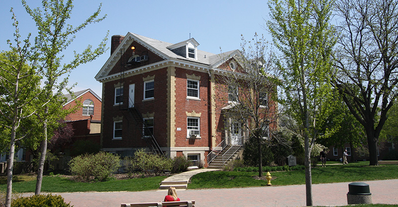 800x400 photo of Schell Hall building front facade