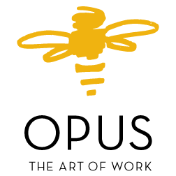 Opus Logo Color Bee Drawing