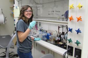 Wheaton College Female Student in Chemistry Lab