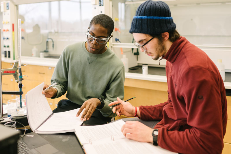 Wheaton College Chemistry Students in Lab