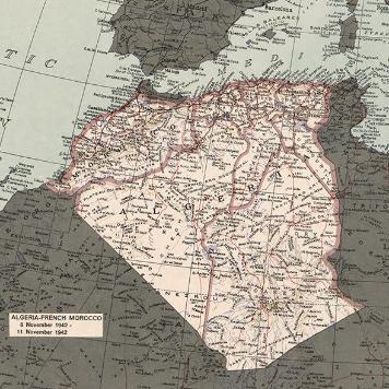 Map of Algeria, circa 1945, Library of Congress, Geography and Map Division