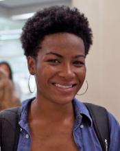 African American student smiling