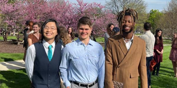 Three English Majors on Blanchard Lawn