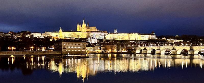 Night view of Prague, Czech Republic