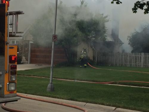 House burning from outside