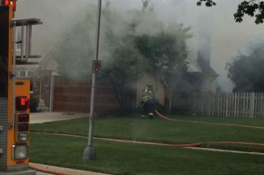 House burning from outside