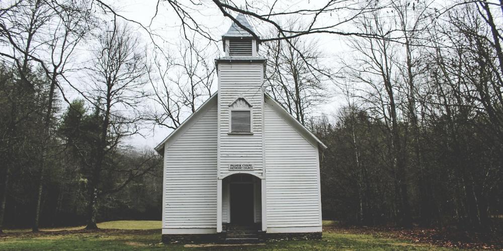 White chapel in the country