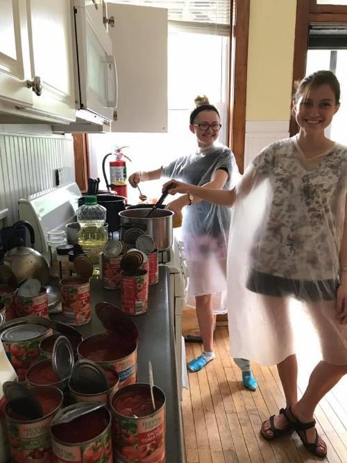 Cooking soup in Urban Passage apartments 