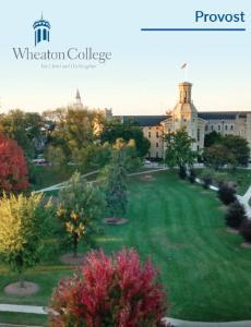 Wheaton College IL Provost Search Profile Cover