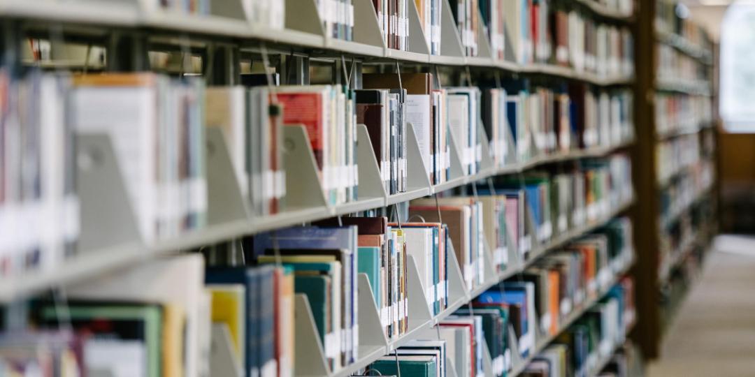 Books in Library Racks