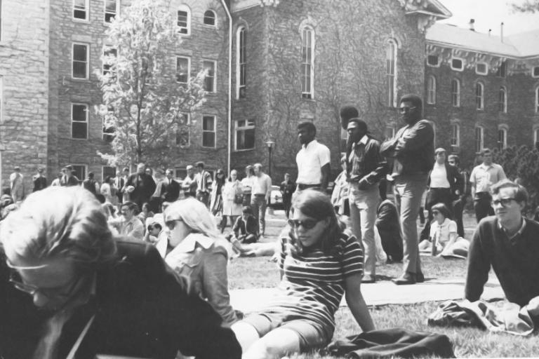 Wheaton College Class of 1971 Students on Blanchard Lawn