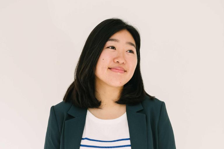 Portrait of Wheaton College graduate Hannah Kim, who earned her M.A. in marriage and family therapy