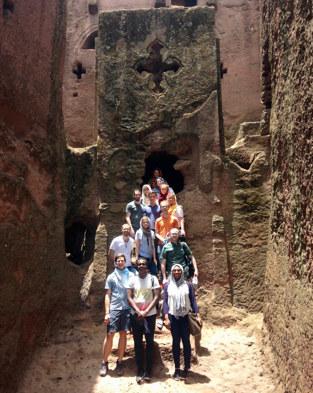 Andrew DeCort with students in Ethiopia
