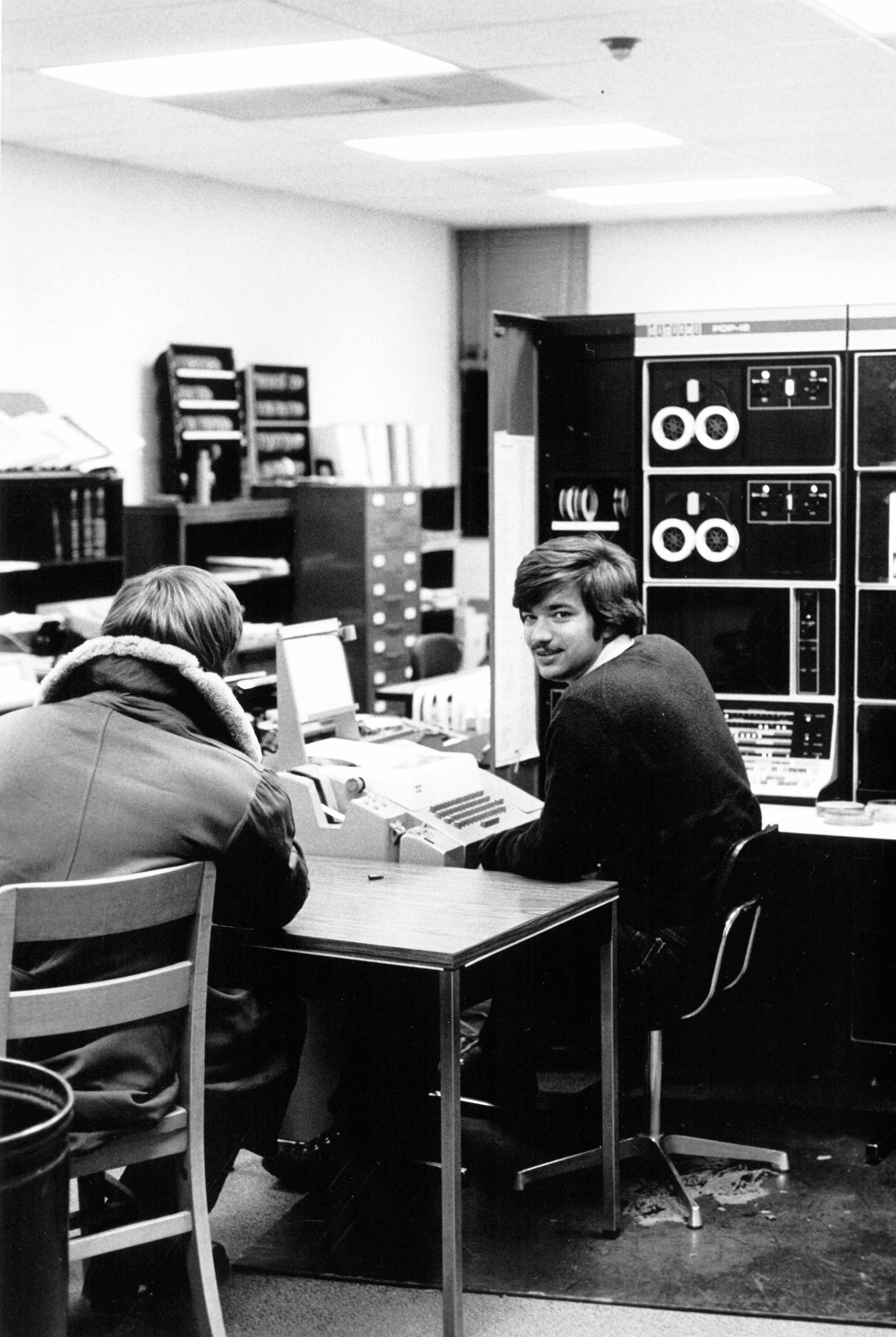 Students hang out in the Wheaton College computer lab