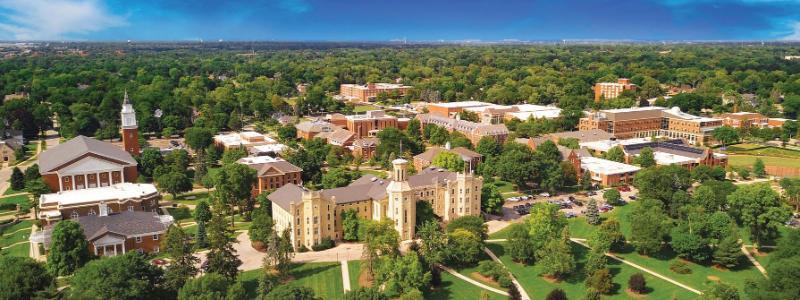 Aerial View of Wheaton College IL Campus