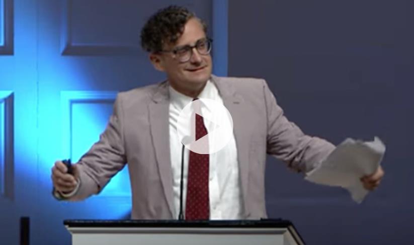 Matthew Milliner Speaking in Chapel at Wheaton College