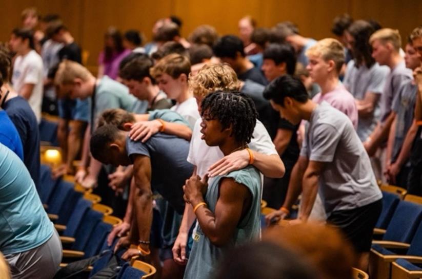 Wheaton College Students Praying