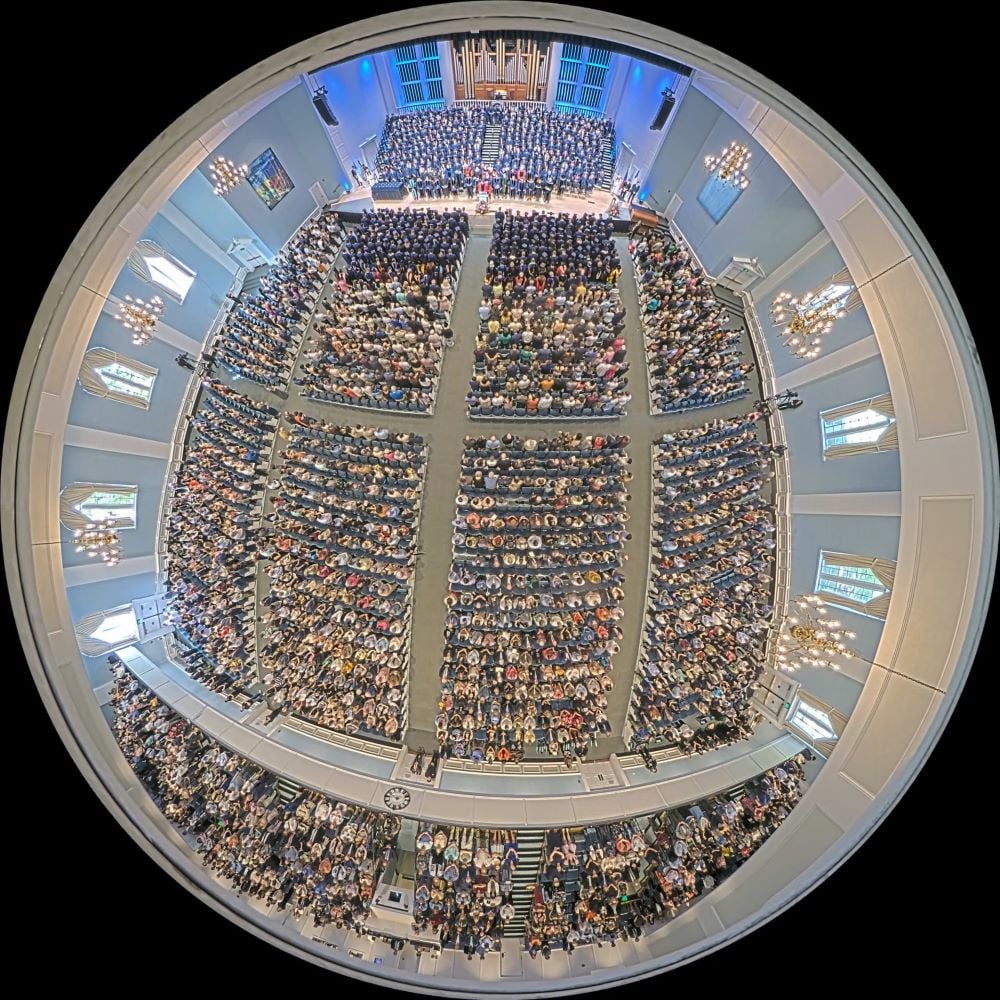 Edman Chapel from Overhead