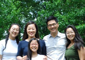 Mitchell Kim with his family