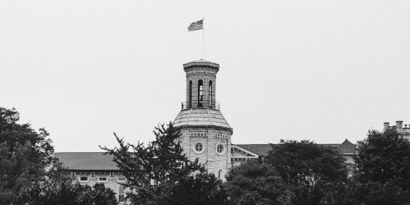Blanchard Hall in Black and White
