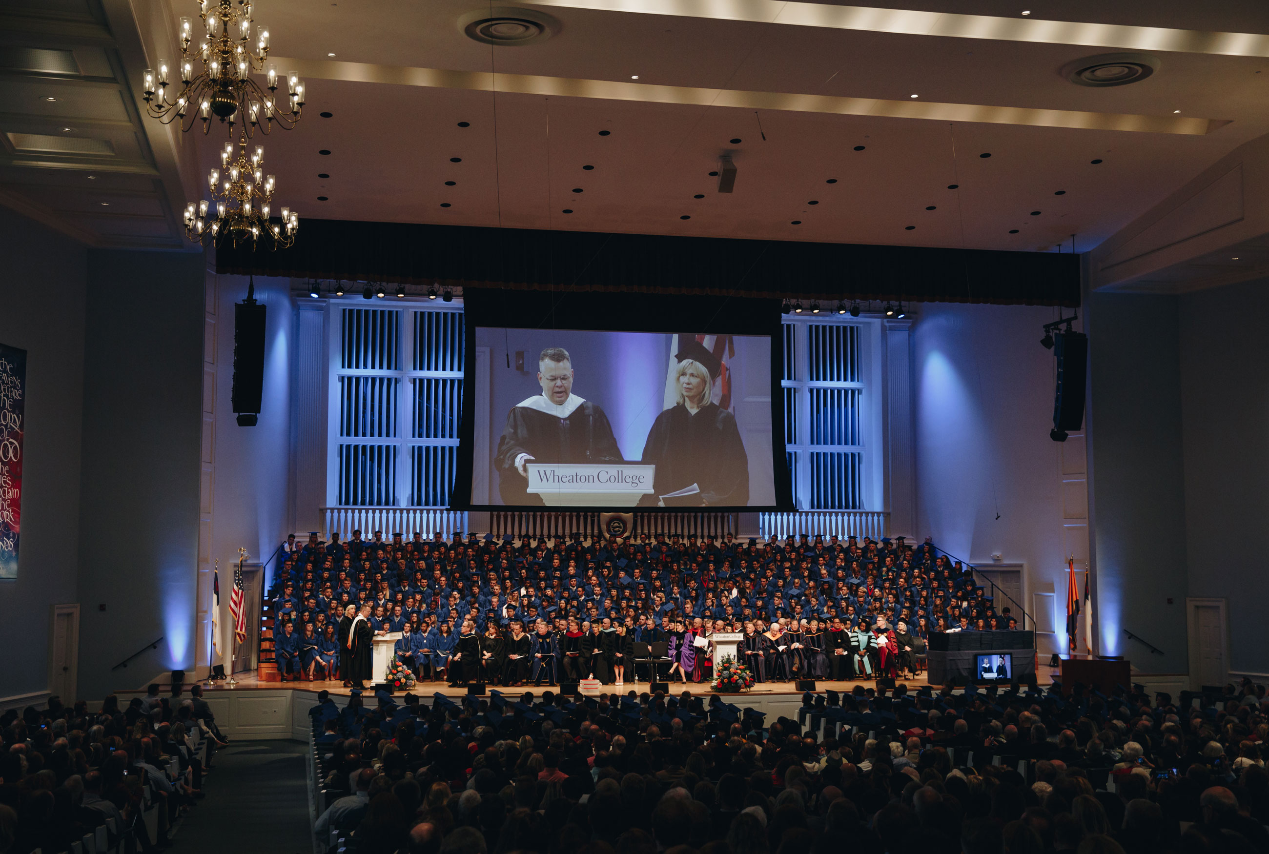 Andrew Brunson '89 and Norine Brunson '88 Speaking at 2019 Wheaton College IL Commencement