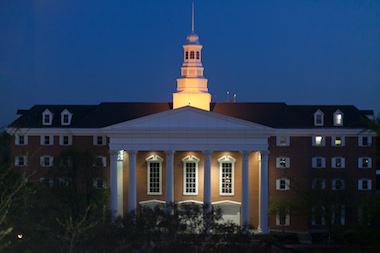 Billy Graham Hall at Night