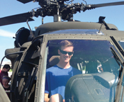 Cadet in chopper