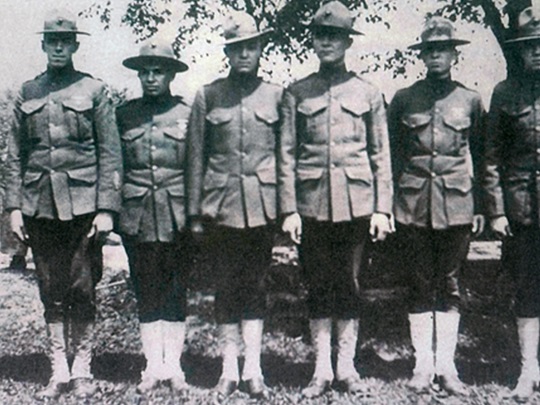 Wheaton College IL ROTC - historic photo of cadets