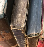 Lewis library books close-up