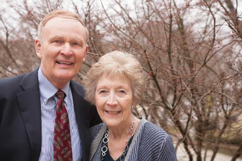 Stan and Jeannette Bakke outside