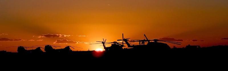 choppers-at-sunset