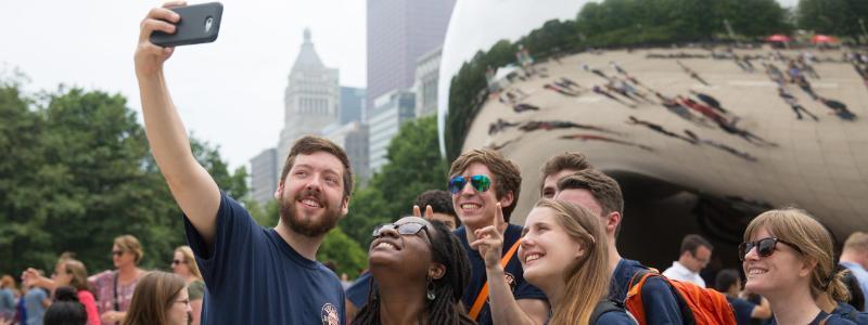 Wheaton Summer Music Camp Students at the Bean in Chicago